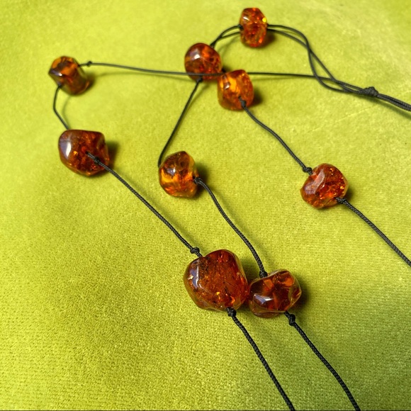 Chunky Amber Necklace - Picture 2 of 2